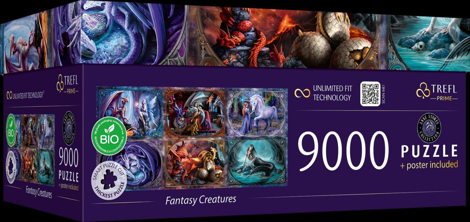 Puzzle panoramic 9000 piese - Creaturi fantastice | Trefl - 1