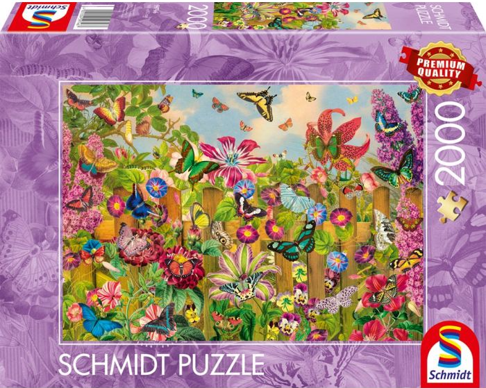 Puzzle 2000 piese - Gradina fermecatoare a fluturilor | Schmidt - 1