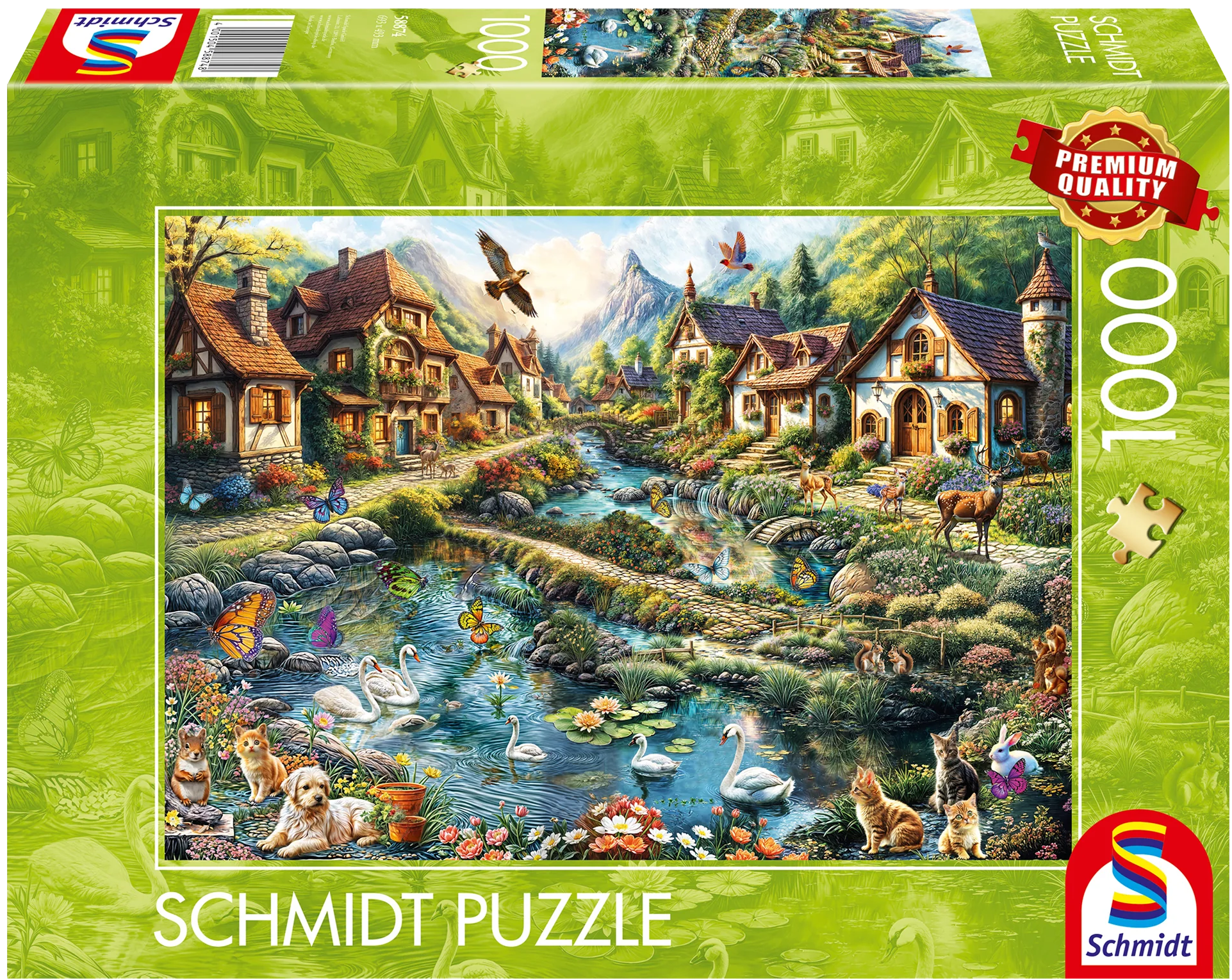 Puzzle 1000 piese - Satul de la marginea padurii | Schmidt - 1