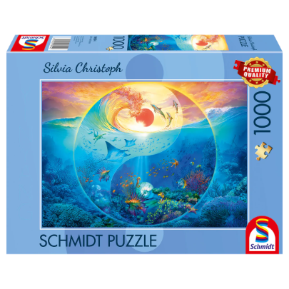 Puzzle 1000 piese - Yin & Yang - In lumea animalelor marine | Schmidt - 1