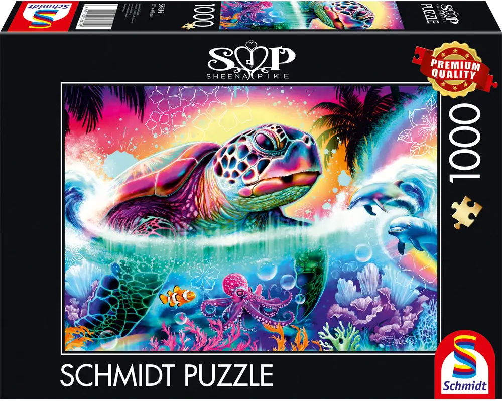 Puzzle 1000 piese - Testoasa Neon | Schmidt - 1