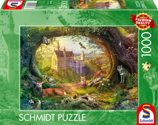 Puzzle 1000 piese - Castel de basm si magia padurii | Schmidt - 1