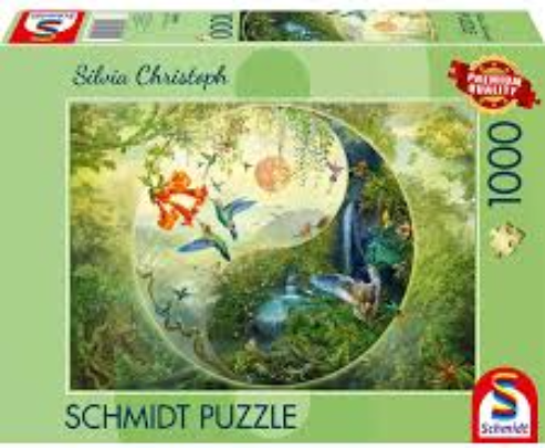 Puzzle 1000 piese - Yin & Yang - In padurea colibri | Schmidt - 1