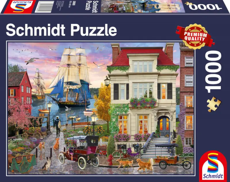 Puzzle 1000 piese - Ship in the harbour | Schmidt - 1