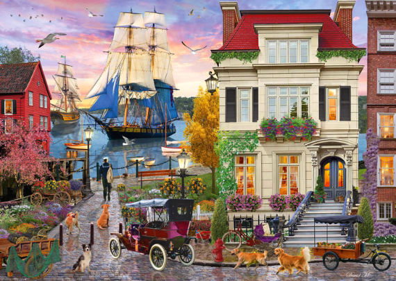 Puzzle 1000 piese - Ship in the harbour | Schmidt