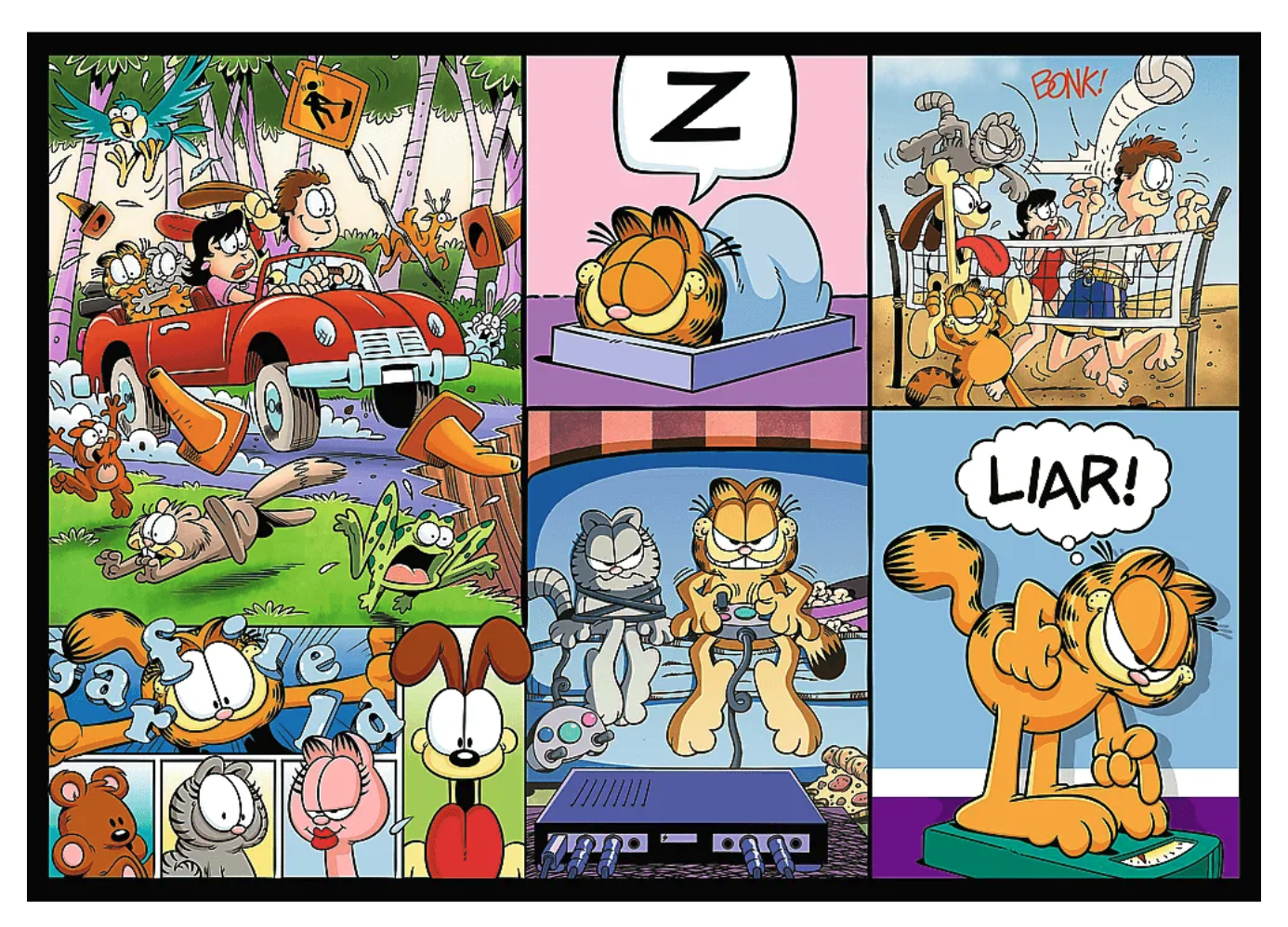Puzzle 4 x 250 piese - Garfield (Nu ii place ziua de luni) - Trefl | Trefl - 4