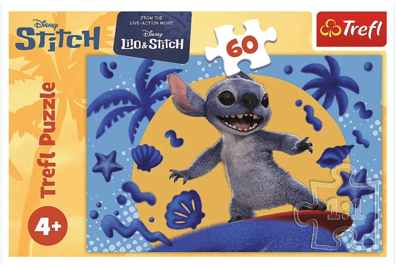 Puzzle 60 piese - Lilo & Stitch (A Day with Stitch) - Trefl | Trefl - 2