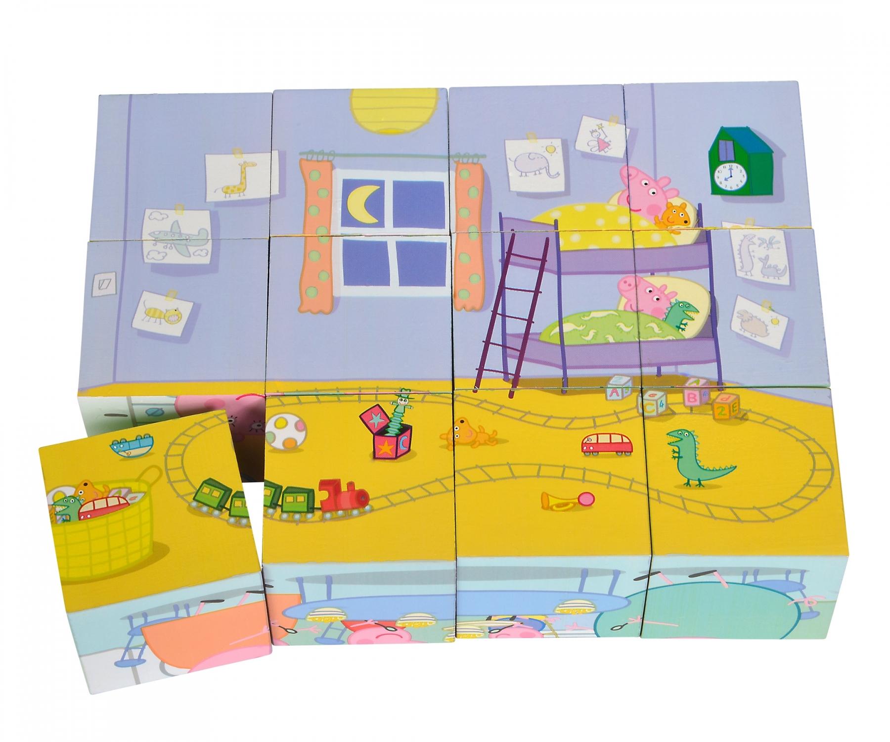 Puzzle din lemn - Peppa Pig, 12 piese | Eichhorn - 5