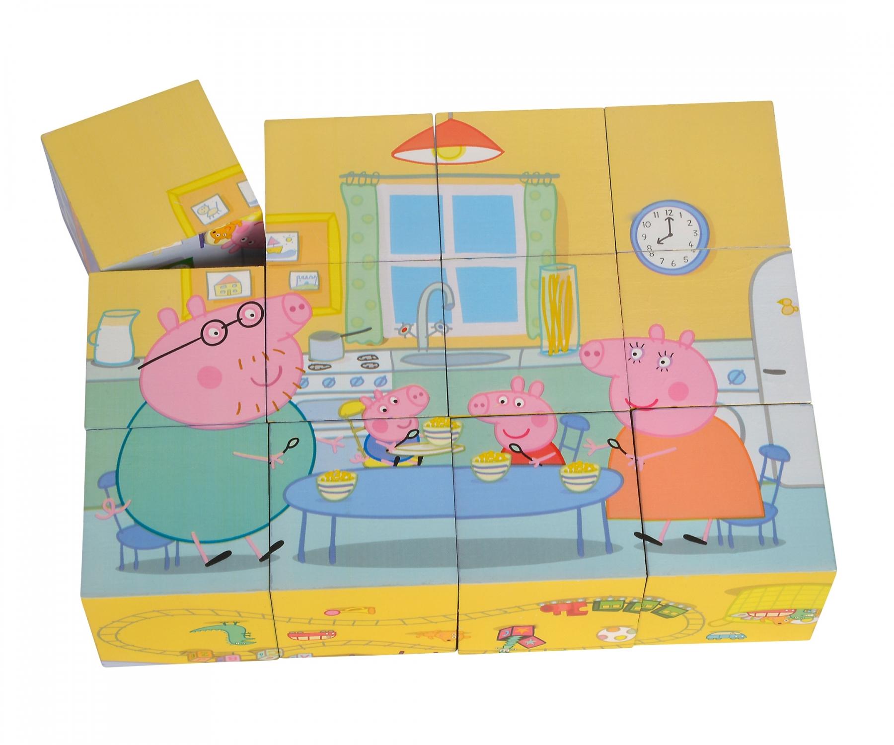 Puzzle din lemn - Peppa Pig, 12 piese | Eichhorn - 6
