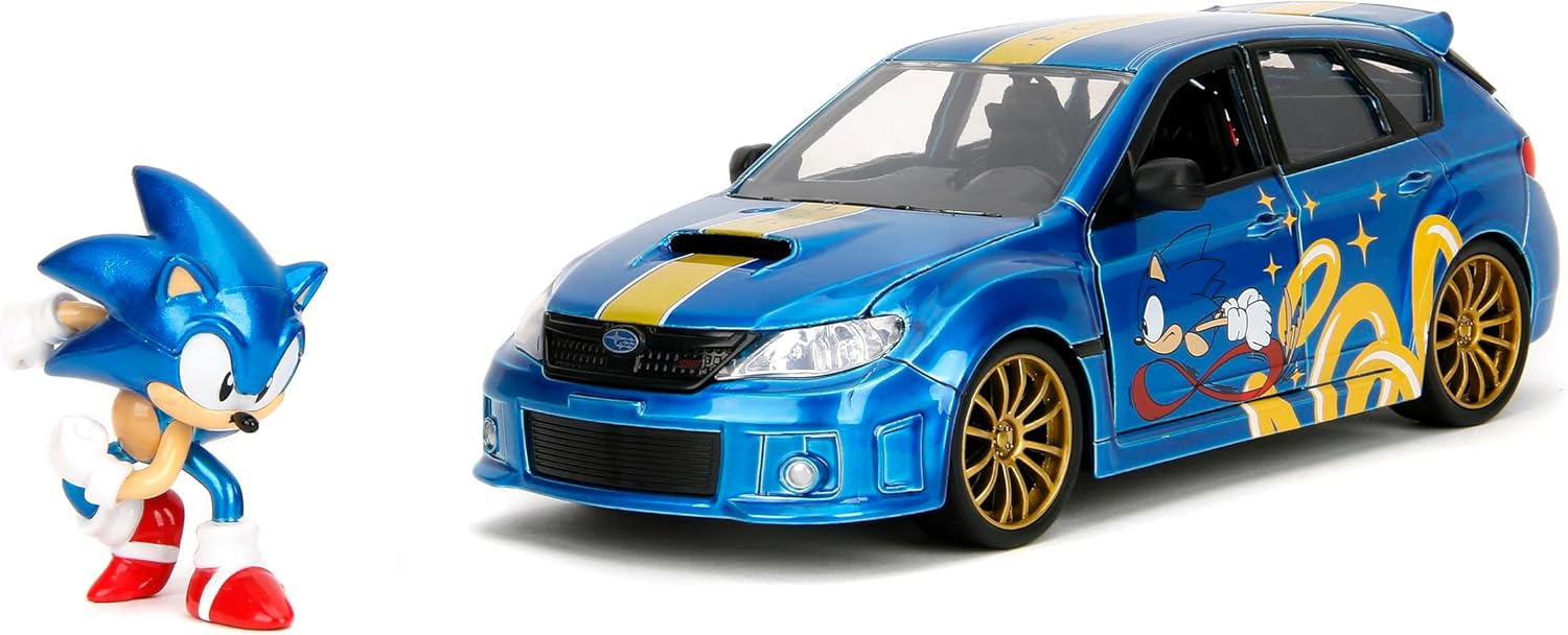 Set masinuta metalica si figurina - The Hedgehog - Sonic & Subaru Impreza WRX STI 2012 | Jada - 3