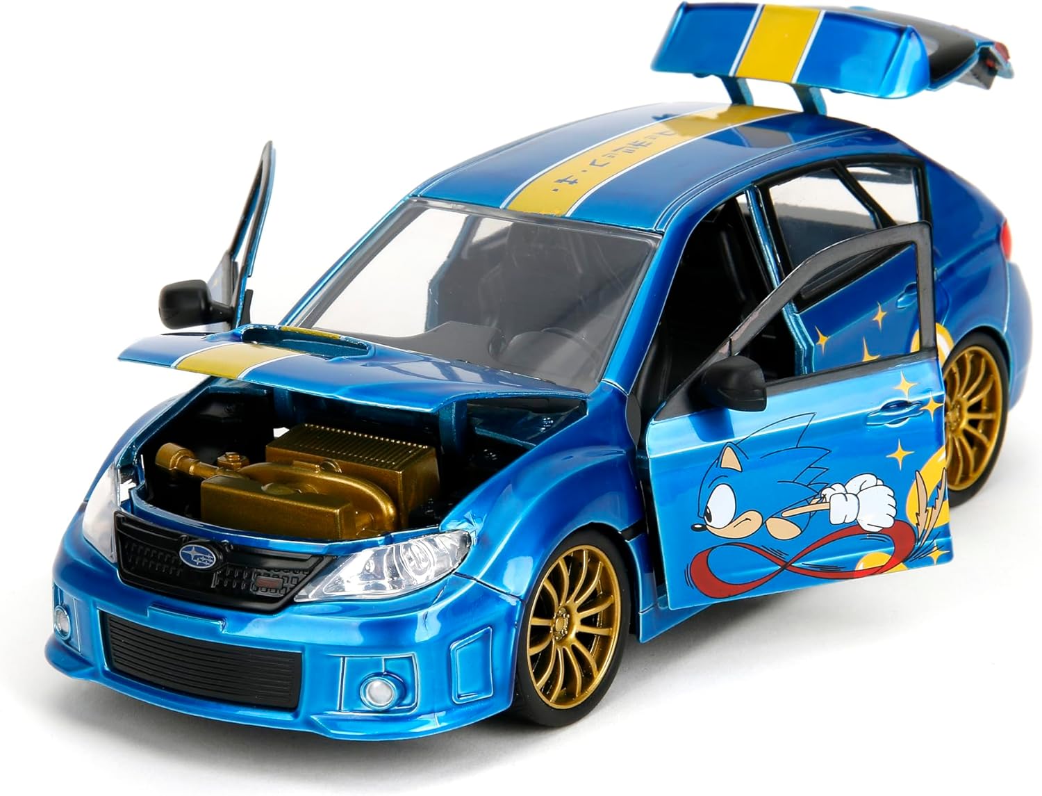 Set masinuta metalica si figurina - The Hedgehog - Sonic & Subaru Impreza WRX STI 2012 | Jada - 5