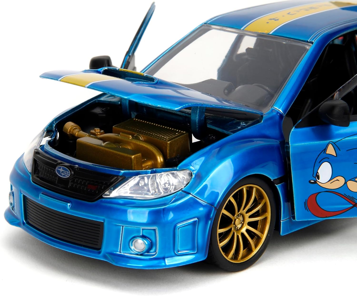 Set masinuta metalica si figurina - The Hedgehog - Sonic & Subaru Impreza WRX STI 2012 | Jada - 6