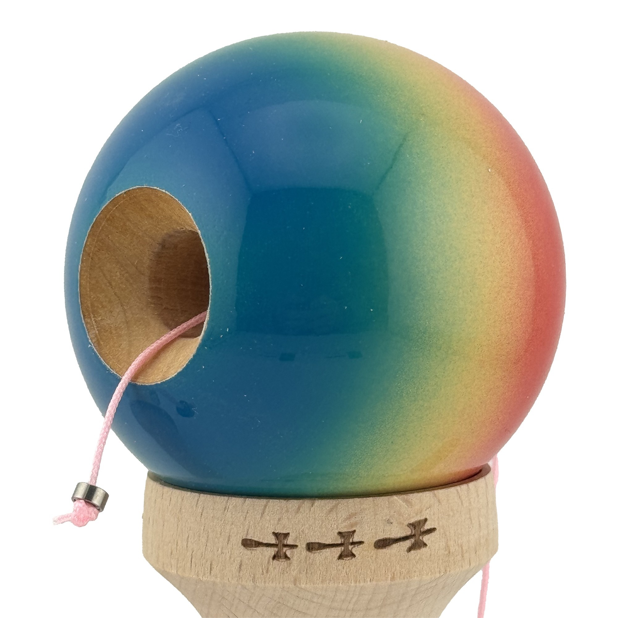 Jucarie de indemanare - Kendama X Big Cups Sticky, Rosu/Galben/Albastru | X - 3
