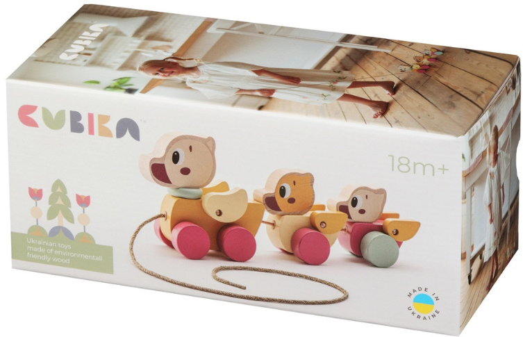 Jucarie din lemn - Cubika - Ratustele mele - Pastel | Cubika - imagine 3