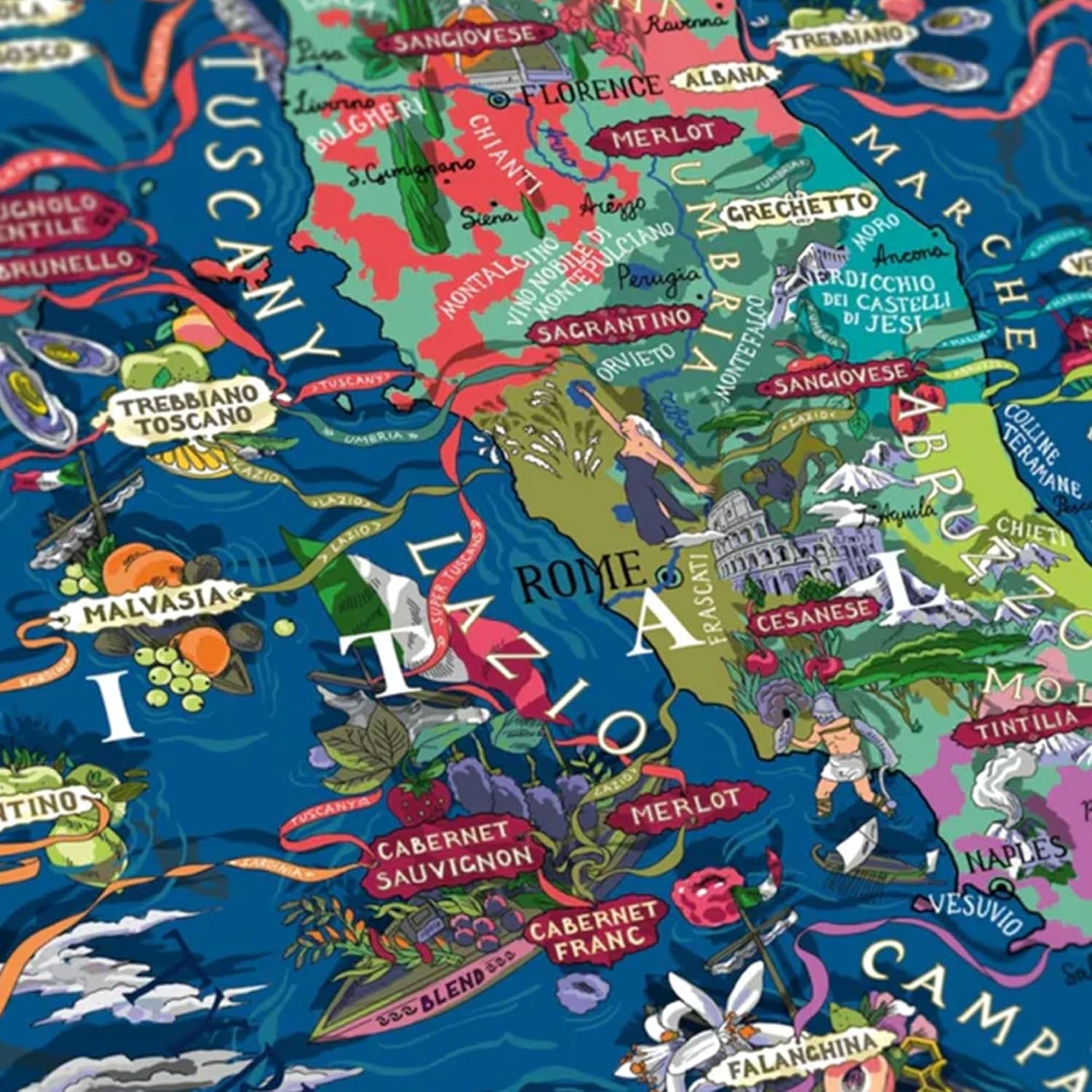 Puzzle clasic 1000 piese - Italy | Water & Wines - 1