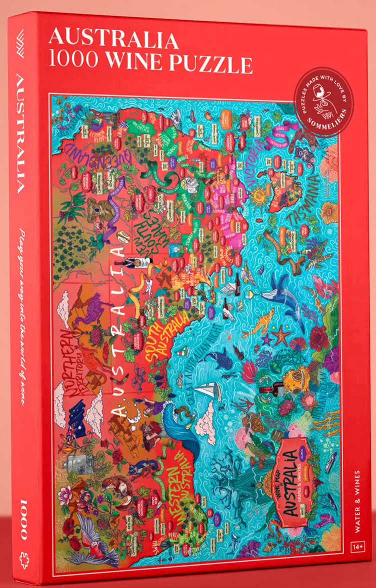 Puzzle clasic 1000 piese - Harta Australiei | Water & Wines - 1