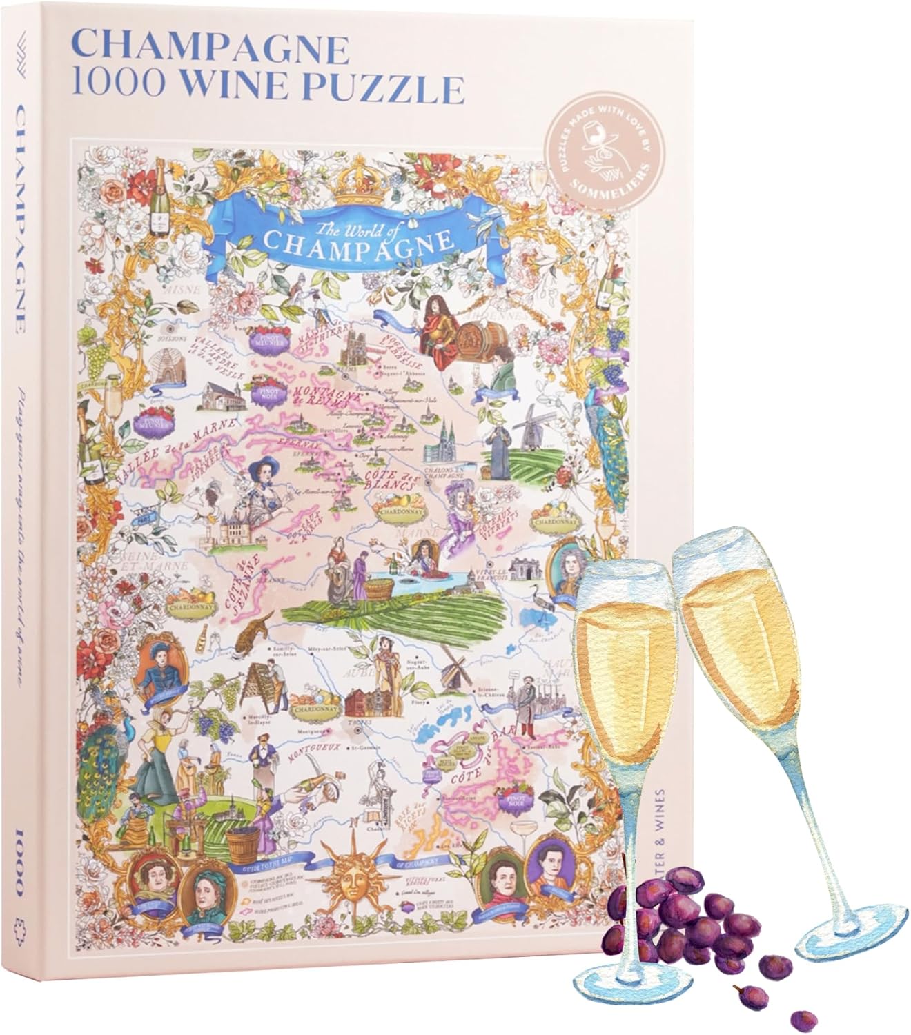 Puzzle clasic 1000 piese - Champagne | Water & Wines - 5
