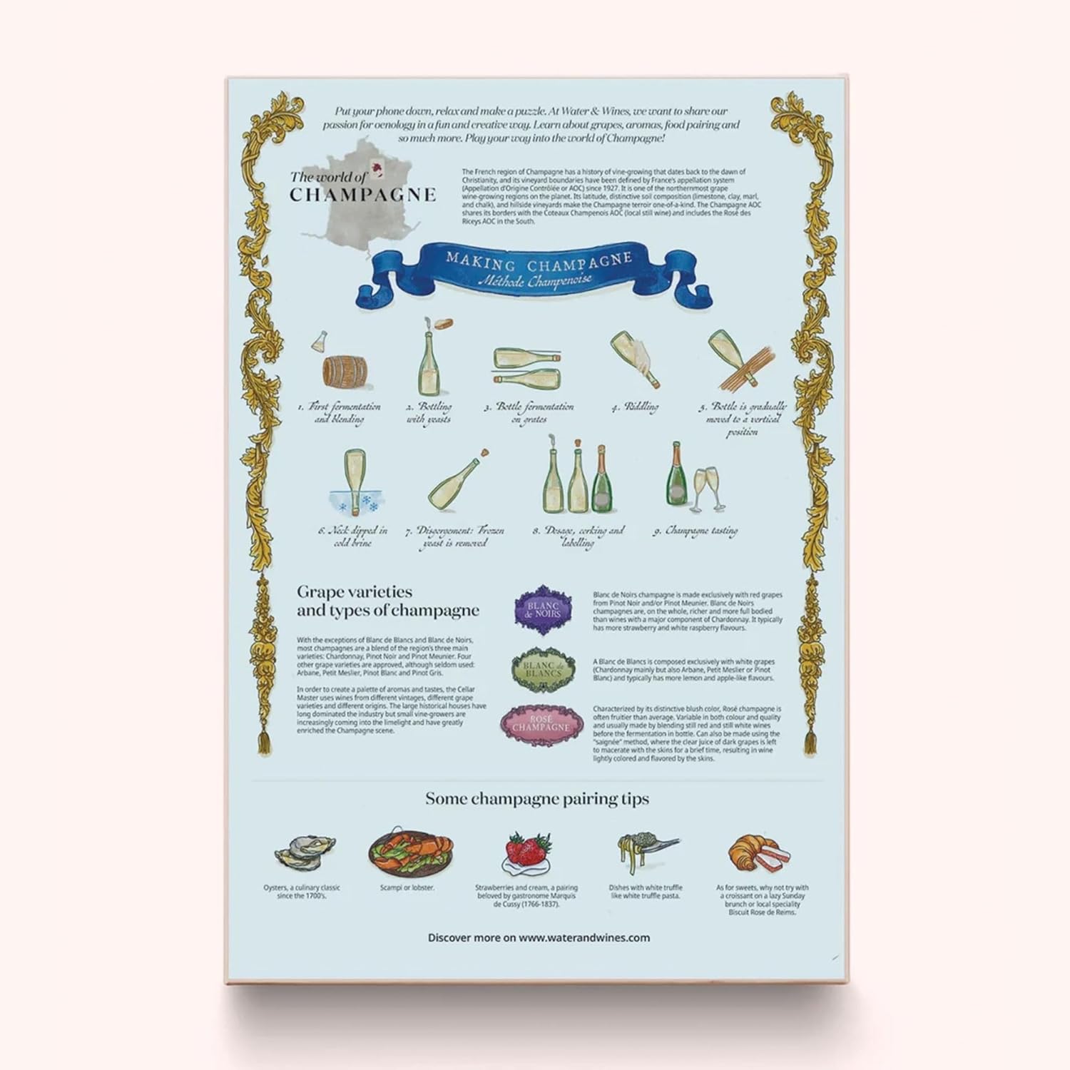 Puzzle clasic 1000 piese - Champagne | Water & Wines - 2