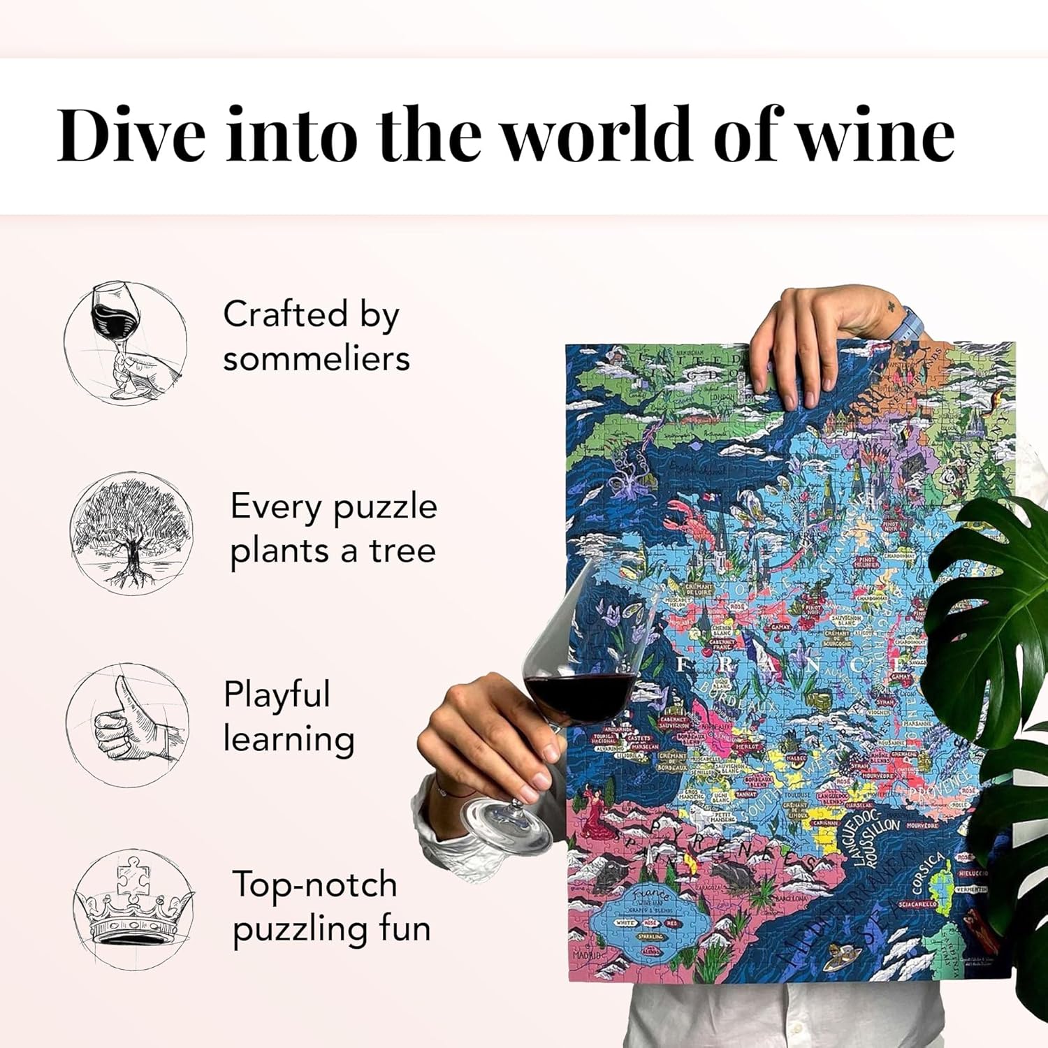 Puzzle clasic 1000 piese - Champagne | Water & Wines - 3