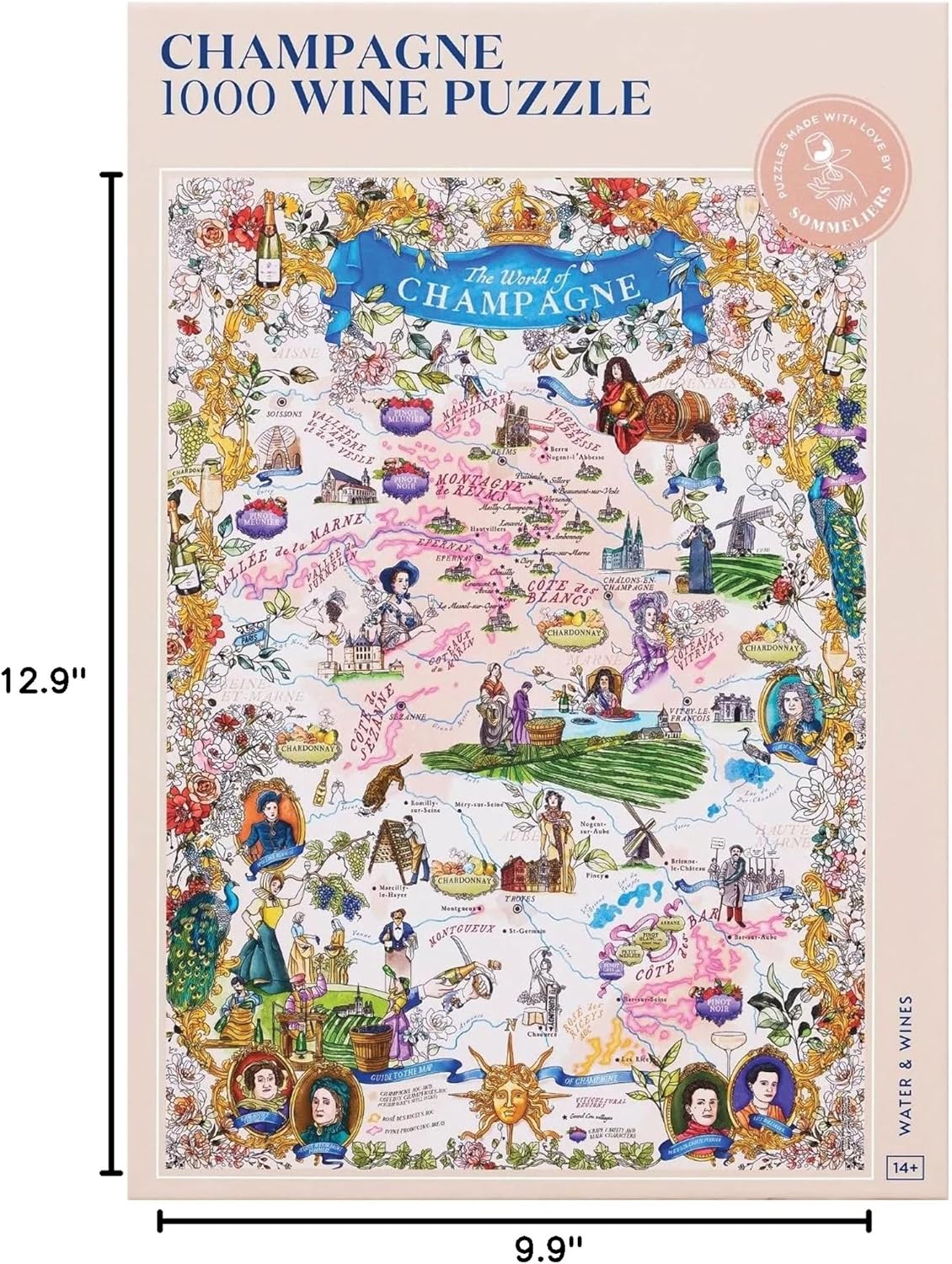 Puzzle clasic 1000 piese - Champagne | Water & Wines - 4