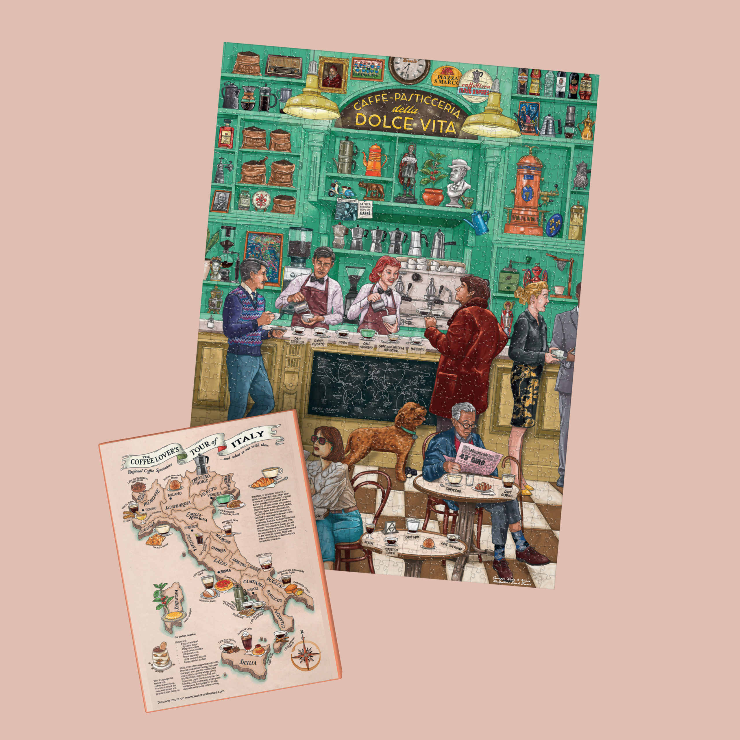 Puzzle clasic 1000 piese - Italian Coffee Culture | Water & Wines