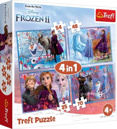 Puzzle 4in1 - Frozen II - Calatorie catre necunoscut | Trefl