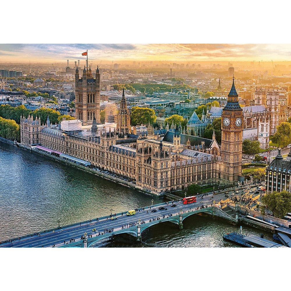 Puzzle - Palatul Westminster, Londra, 1000 piese | Trefl - 1