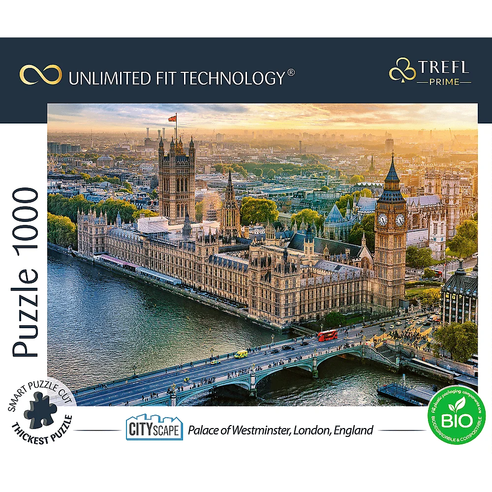 Puzzle - Palatul Westminster, Londra, 1000 piese | Trefl - 2