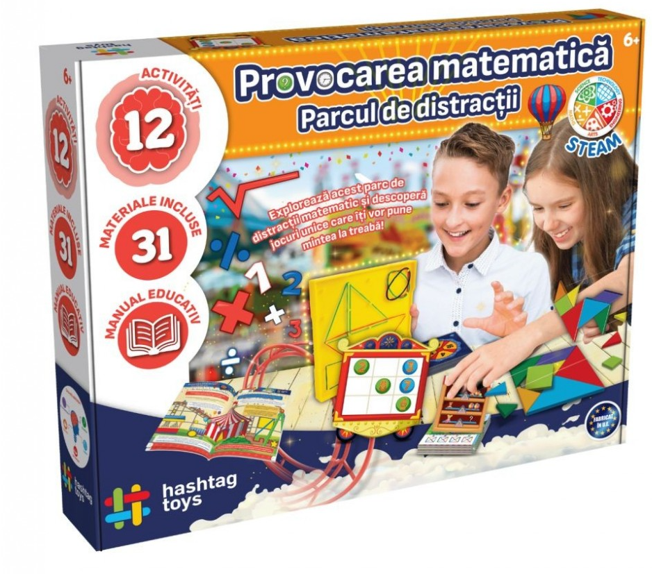 Joc educativ - Provocarea matematica - Parcul de distractii | Hashtag Toys - 1