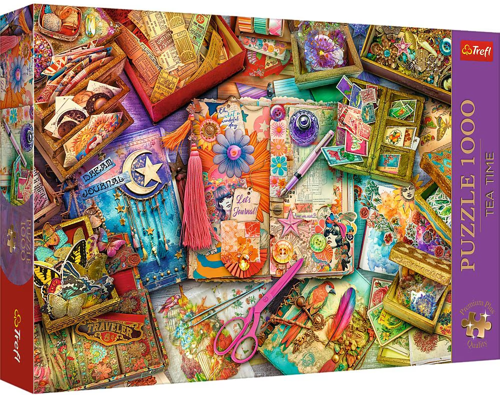 Puzzle 1000 piese - Premium Plus - Un Birou Plin de Inspiratie | Trefl - 1