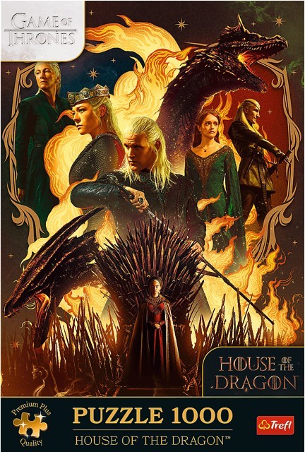 Puzzle 1000 piese - Premium Plus - Game of Thrones - Casa Dragonului | Trefl