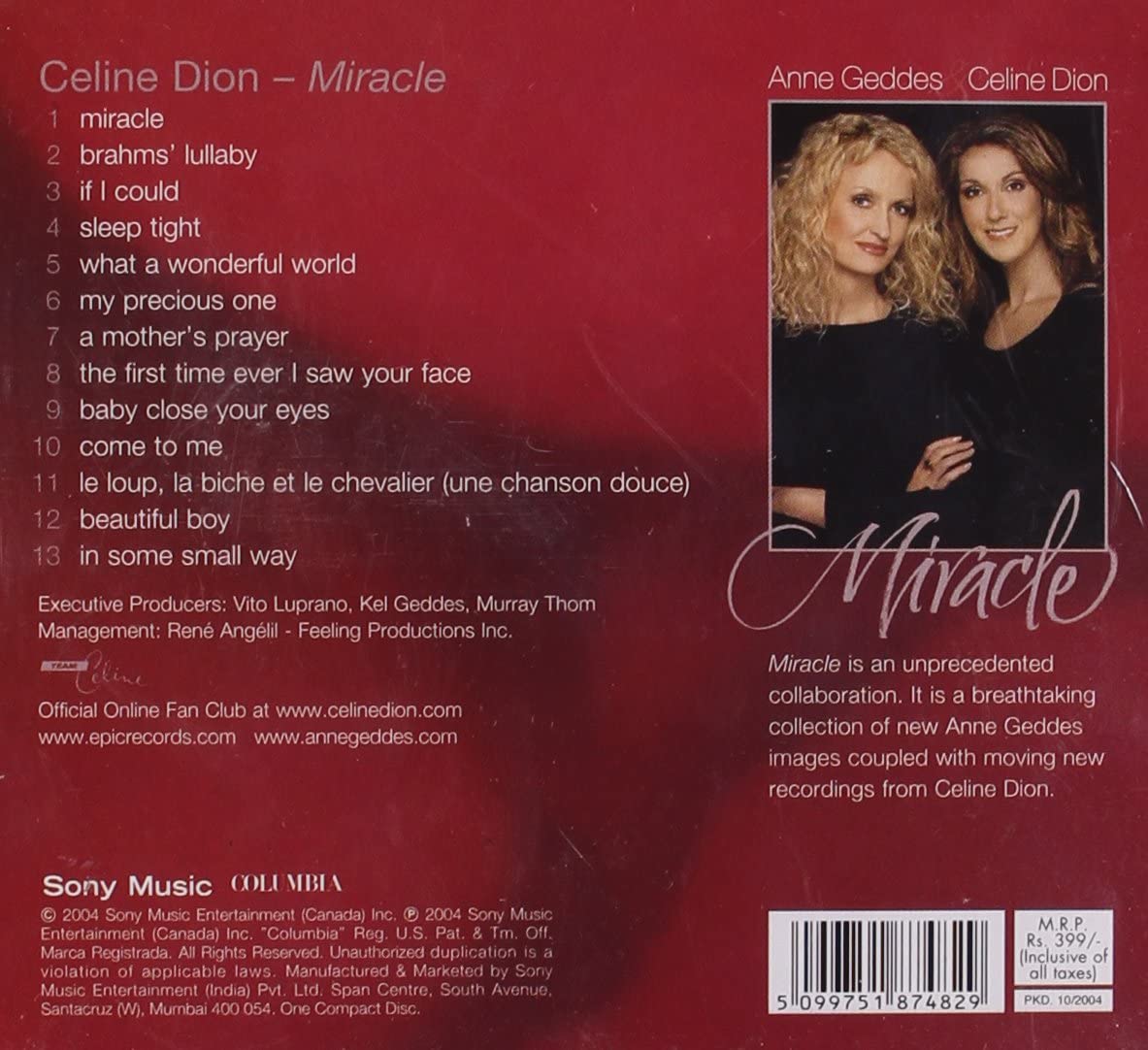 Miracle | Celine Dion, Anne Geddes