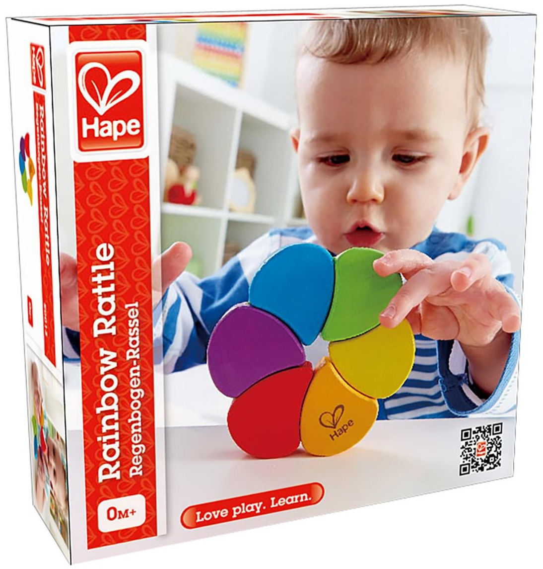 Jucarie pentru bebelusi - Zornaitoare Curcubeu | Hape - imagine 2