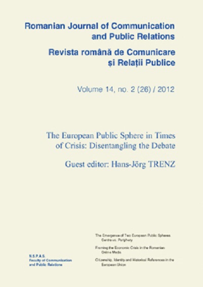 Vezi detalii pentru Romanian Journal of Communication and Public Relations / Revista romana de comunicare si relatii publice nr. 26 / 2012 | 