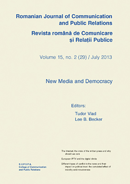 Romanian Journal of Communication and Public Relations / Revista romana de comunicare si relatii publice - nr. 29 / 2013 | 