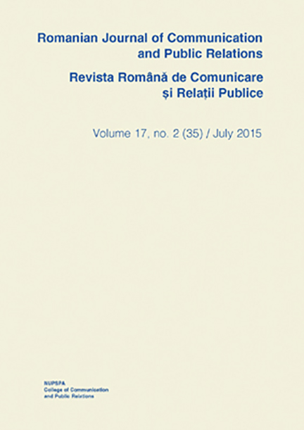 Romanian Journal of Communication and Public Relations / Revista romana de comunicare si relatii publice - nr. 35 / 2015 | 