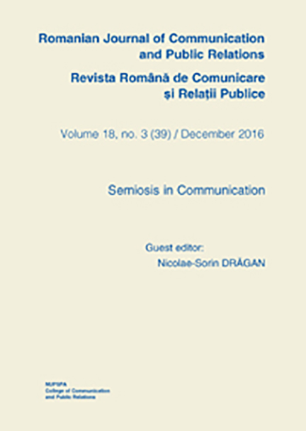  Romanian Journal of Communication and Public Relations / Revista romana de comunicare si relatii publice - nr. 39 / 2016 | 