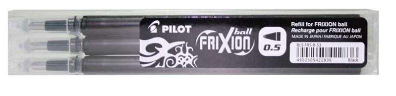 Pilot Rezerva Roller Frixion Neagra 3/set | Pilot
