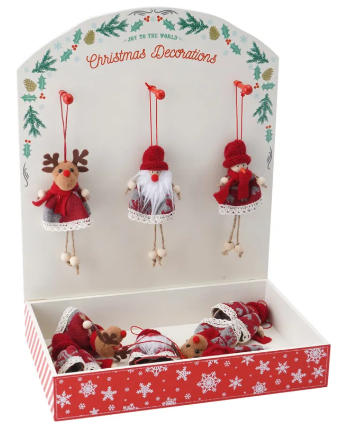 Decoratiune Craciun - Mini Fabric Christmas Hangers - mai multe modele | CGB Giftware - 1 | YEO