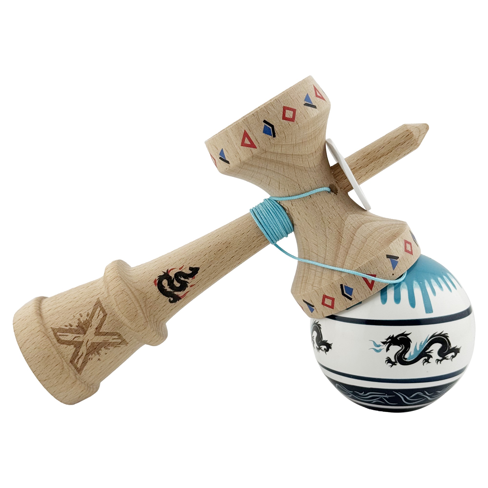 Jucarie de indemanare - Kendama X Dragon, Albastru/Negru | X - 4