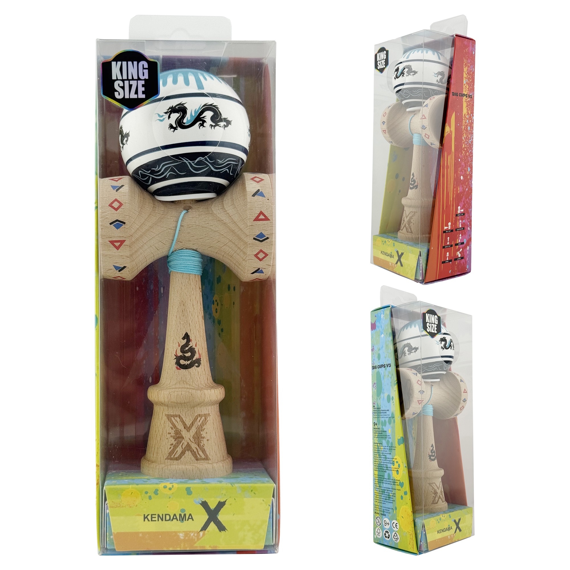 Jucarie de indemanare - Kendama X Dragon, Albastru/Negru | X - 6