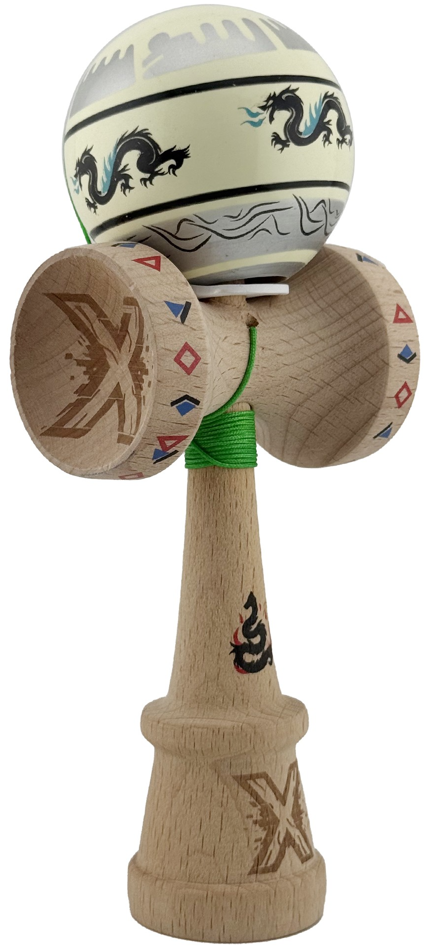 Jucarie de indemanare - Kendama X Dragon, Gri/Galben deschis | X - imagine 8
