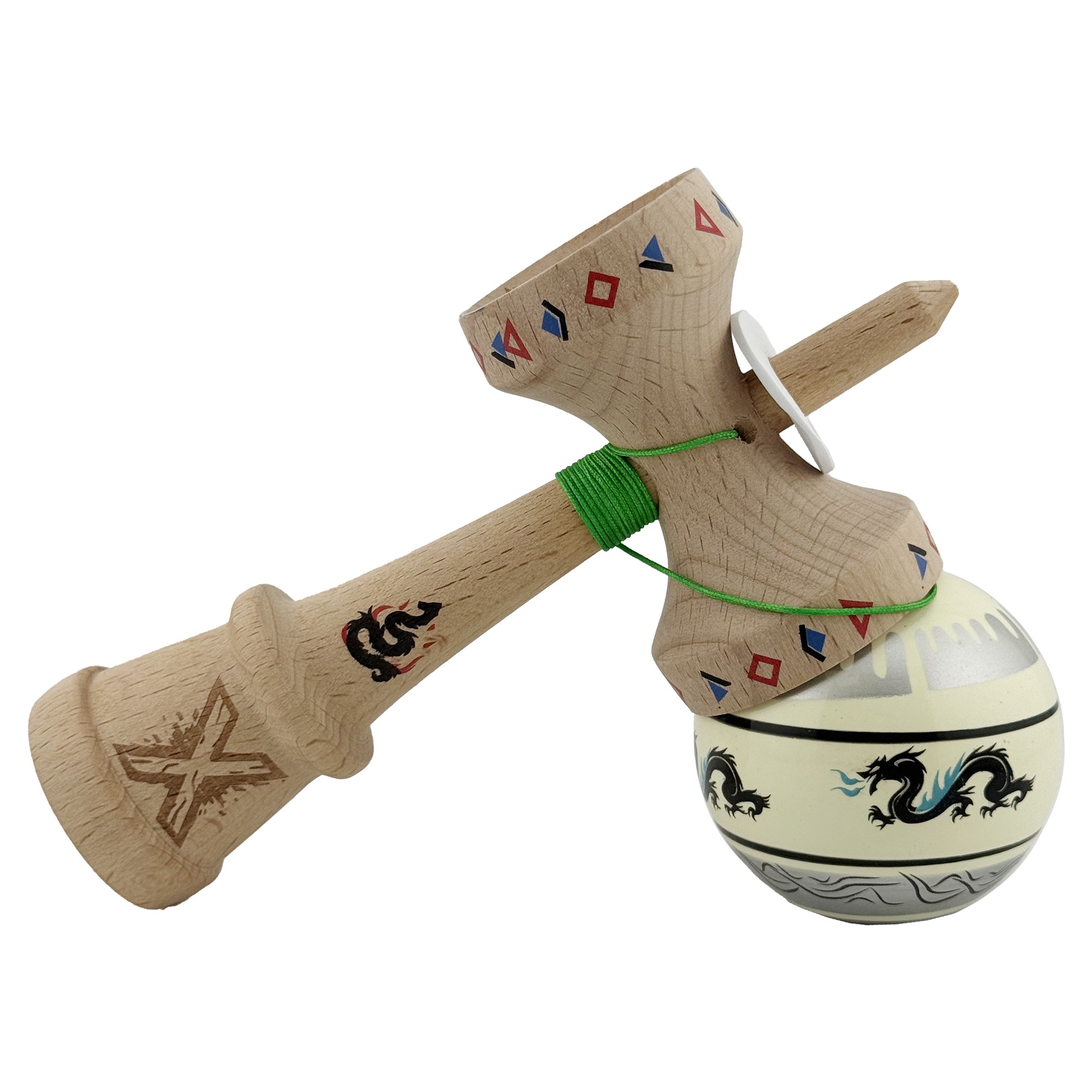 Jucarie de indemanare - Kendama X Dragon, Gri/Galben deschis | X - imagine 5