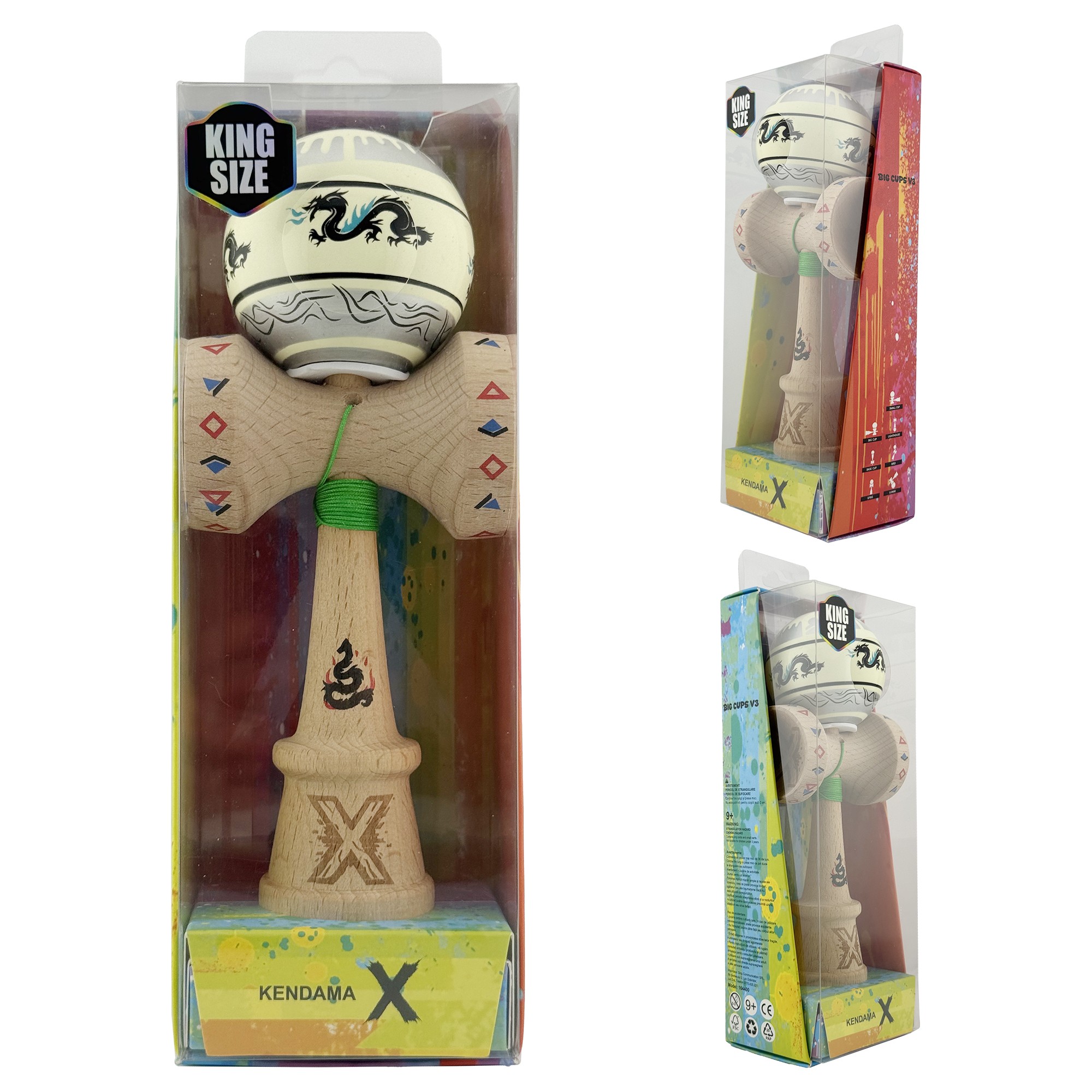 Jucarie de indemanare - Kendama X Dragon, Gri/Galben deschis | X - imagine 7