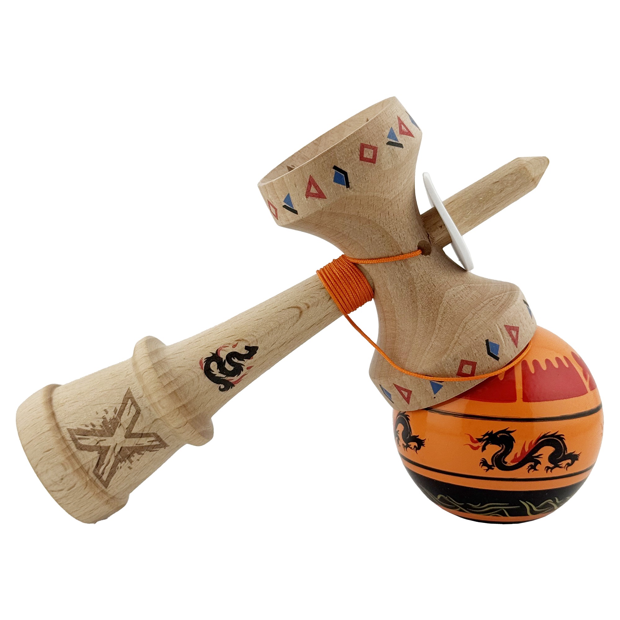 Jucarie de indemanare - Kendama X Dragon, Portocaliu/Negru | X - 4