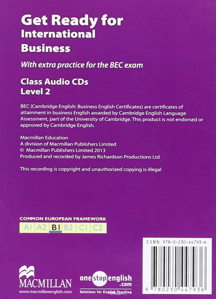 Get Ready for International Business Audio CDs [BEC] Level 2 Class Audio CD | Andrew Vaughan, Dorothy E. Zemach - 1 | YEO