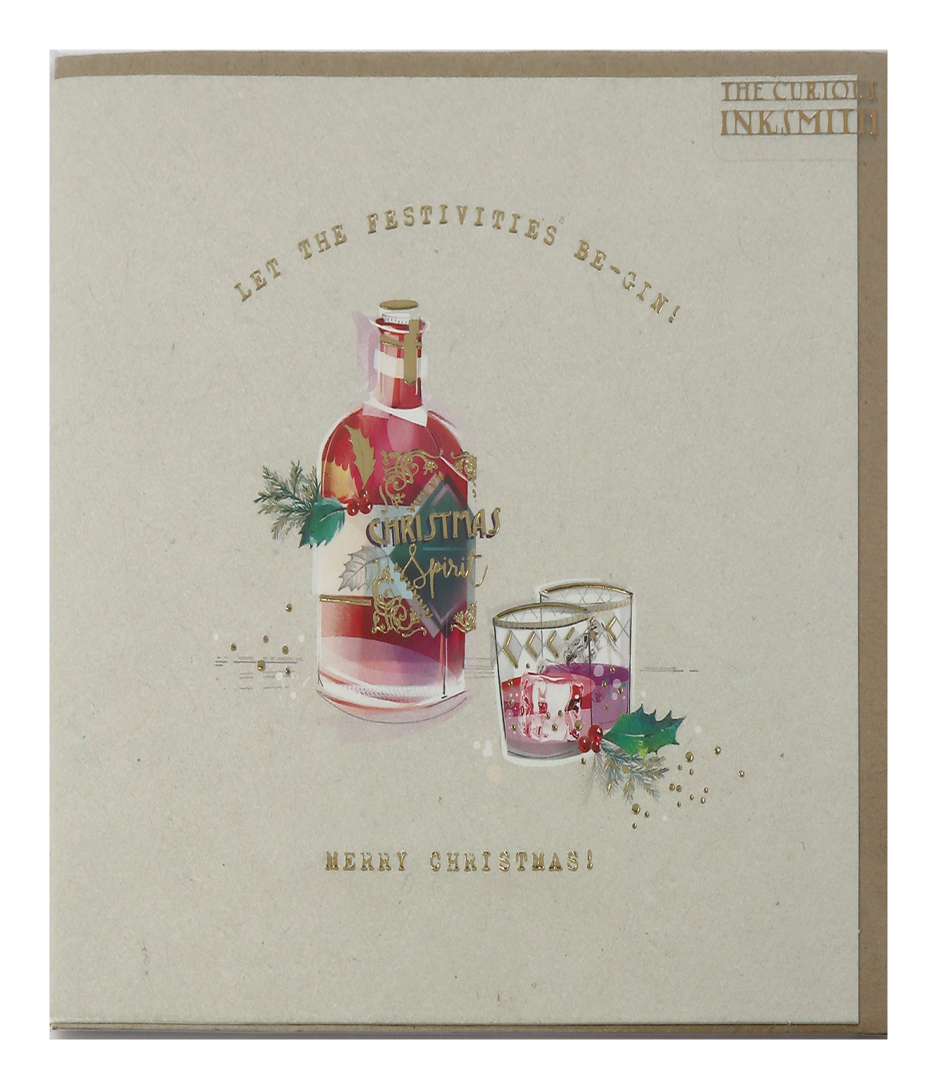  Felicitare - Let The Festivities Be-Gin | The Curious Inksmith 