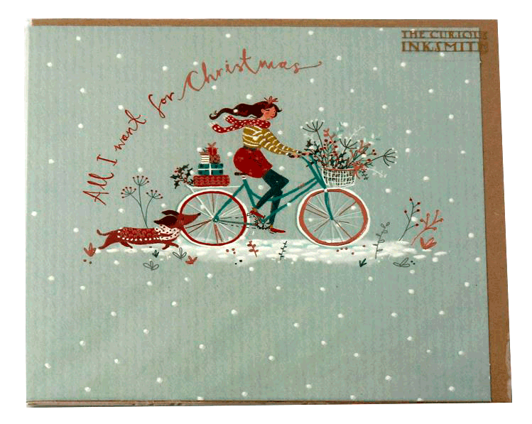  Felicitare - Girl on a Bicycle | Ling Design 