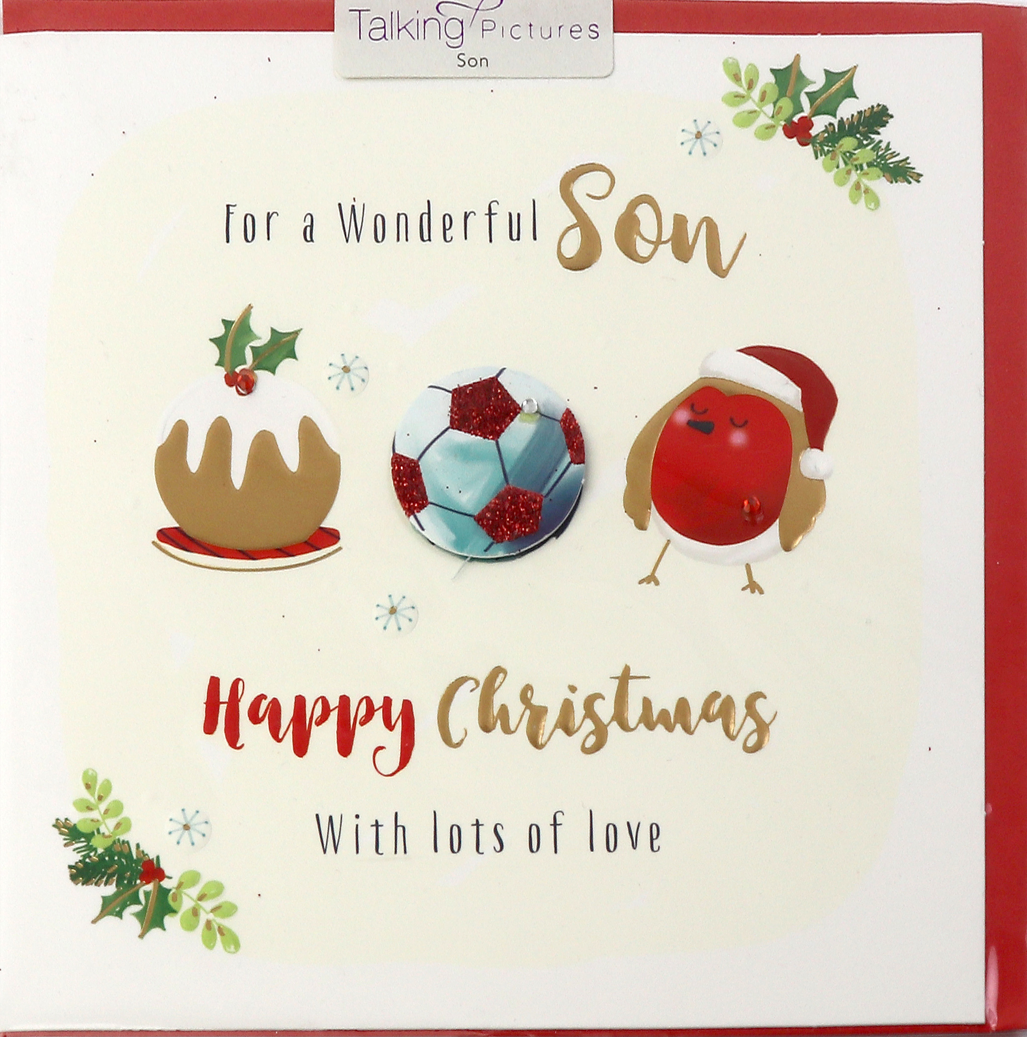 Felicitare - For a Wonderful Son Happy Christmas With Lots of Love | Talking Pictures
