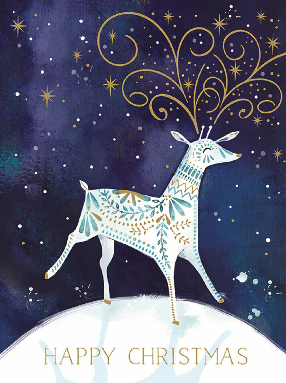  Felicitare - Midnight Reindeer Happy Christmas | Ling Design 